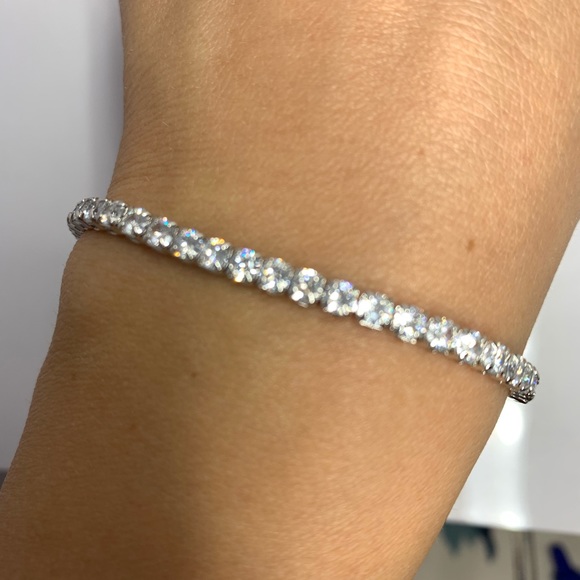 🌟 Silver 925 CZ Diamond Tennis  Bracelet - Picture 3 of 7